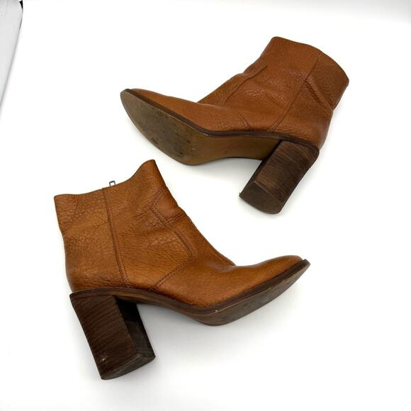 Madewell The Ollie Boot Cognac Pebble Leather Brown 8 - Picture 6 of 14